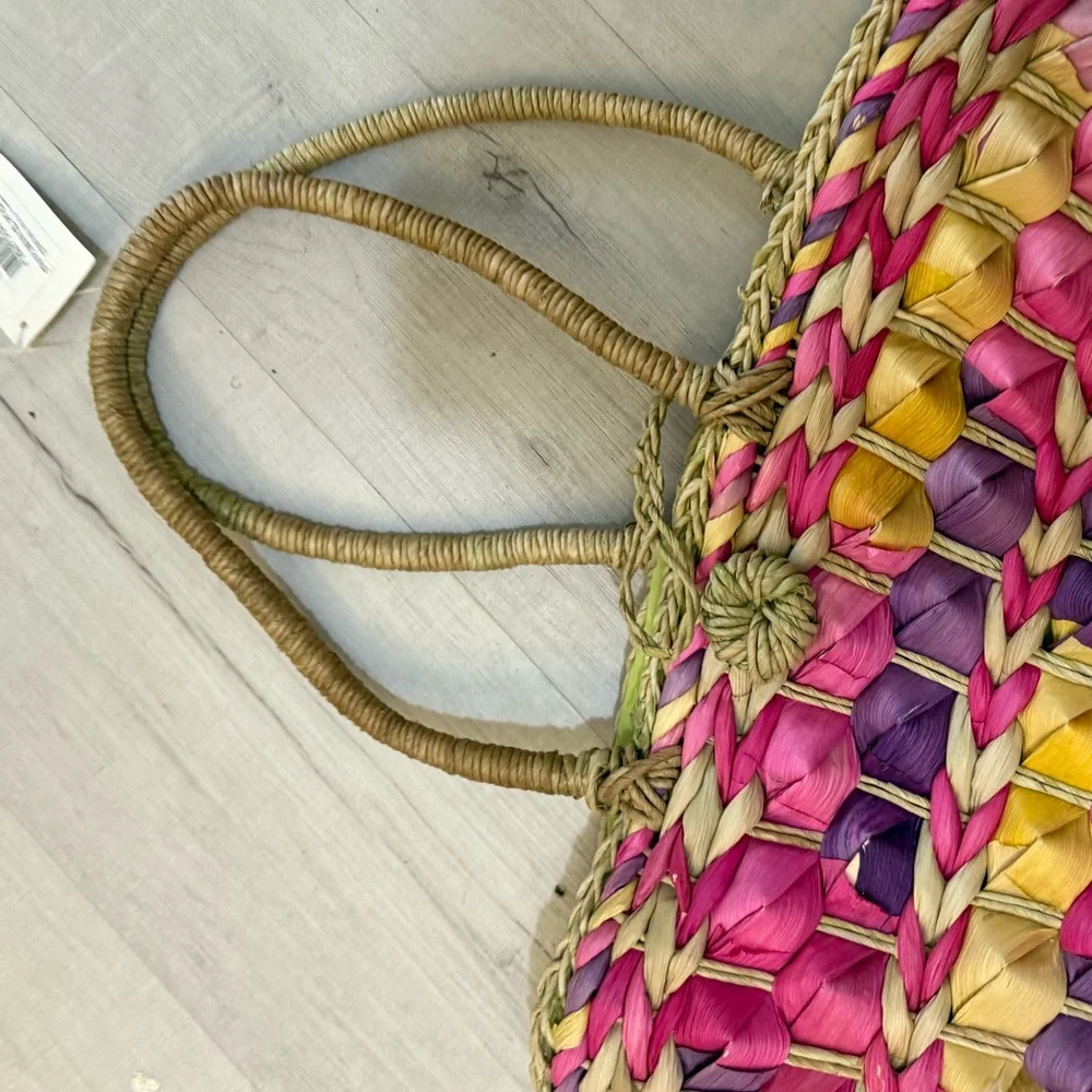 Colorful Woven Tote Bag